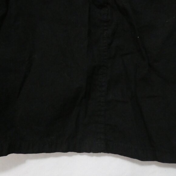 H&M | size 8 | Elegant Black Cotton Mini Skirt | Button Front | Buckle Back - Picture 7 of 14